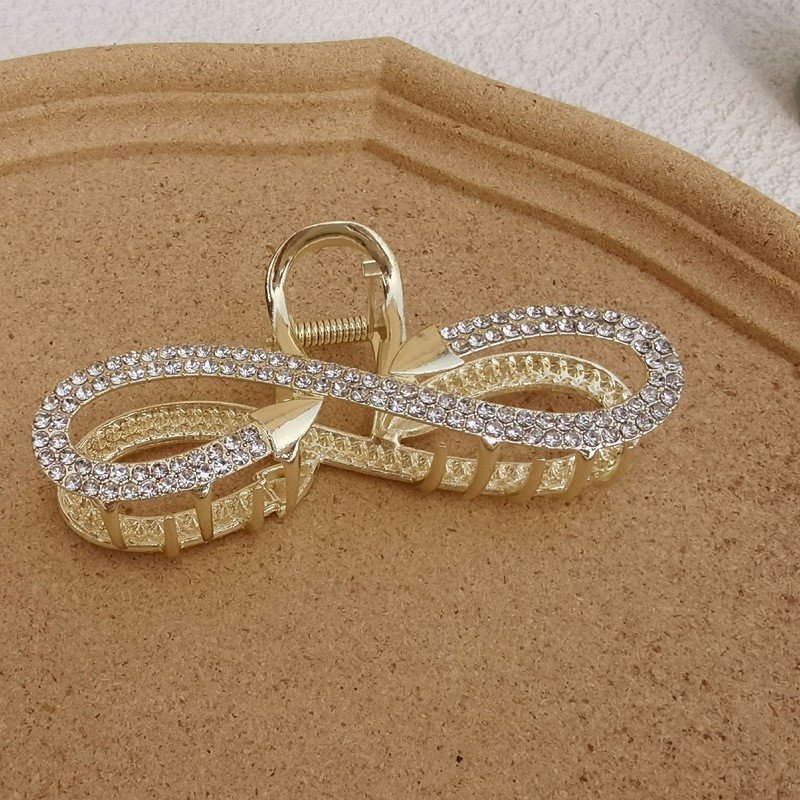 Kẹp tóc Hàn Quốc đính đá ngọc Kẹp tóc càng cua kim loại Cặp tóc thời trang xinh hottrend cho nữ cỡ lớn vô cực Miituu KVC