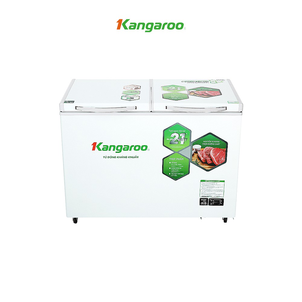 Tủ đông mềm kháng khuẩn Kangaroo 2 ngăn, 2 cánh có kính KG400DM2