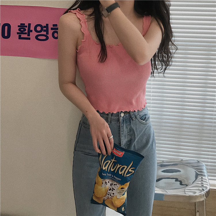 Áo Hai Dây Màu Trơn Form Ôm Phong Cách Hàn Quốc