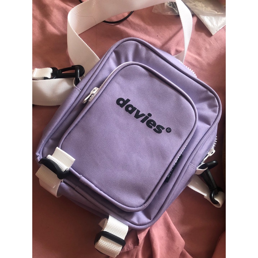 Túi đeo chéo mini bag nam nữ nhiều màu, túi local brand Davies Original Basic Pocket (Hàng real)