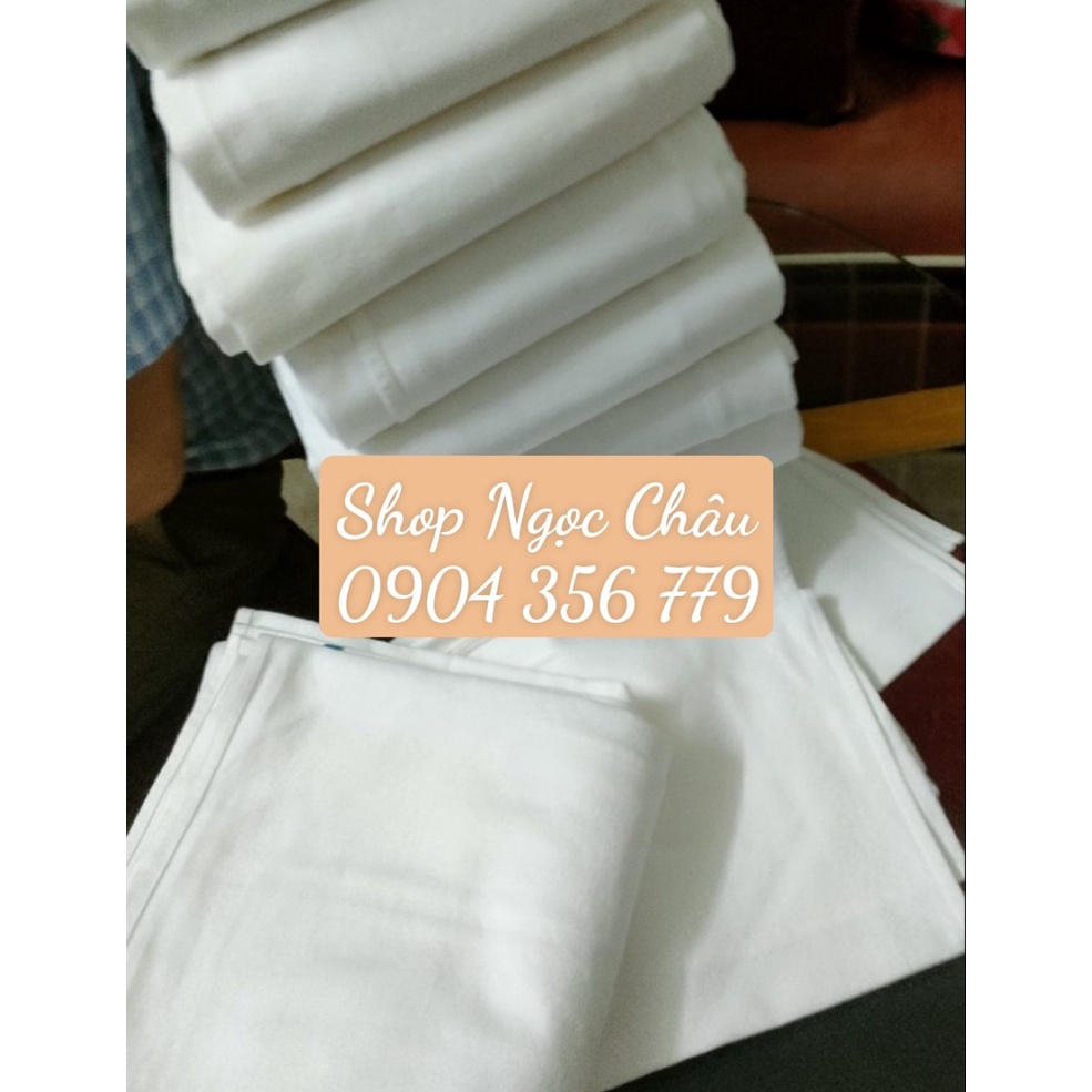Set 10 khăn lau ly cốc bát đĩa màu trắng