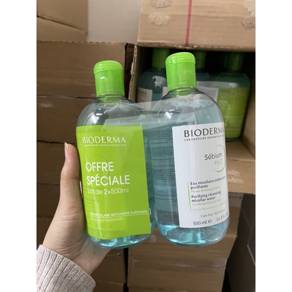 Nước Tẩy Trang Bioderma Pháp H2O Xanh - Hồng 100ml/ 500ml