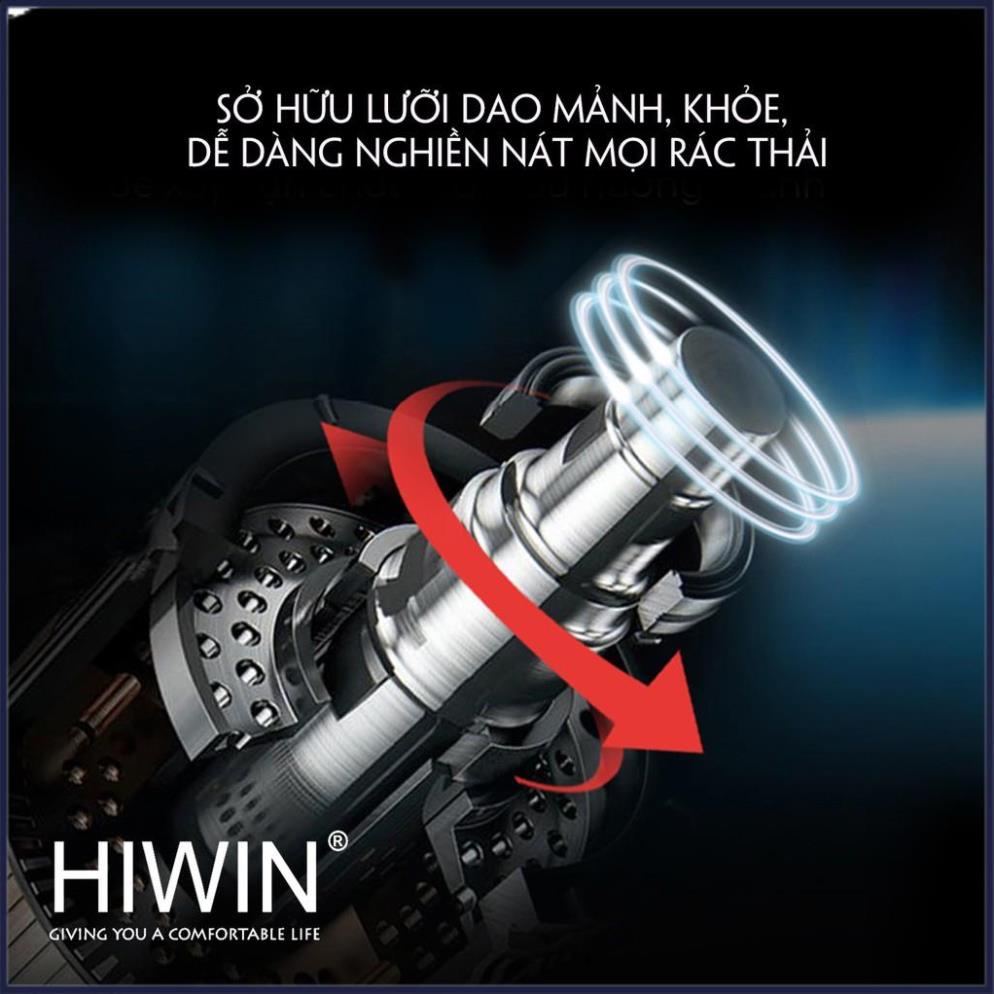 Máy xử lý rác xay rác nhà bếp dành cho gia đình công suất 475W màu xanh HIWIN LJ-475B