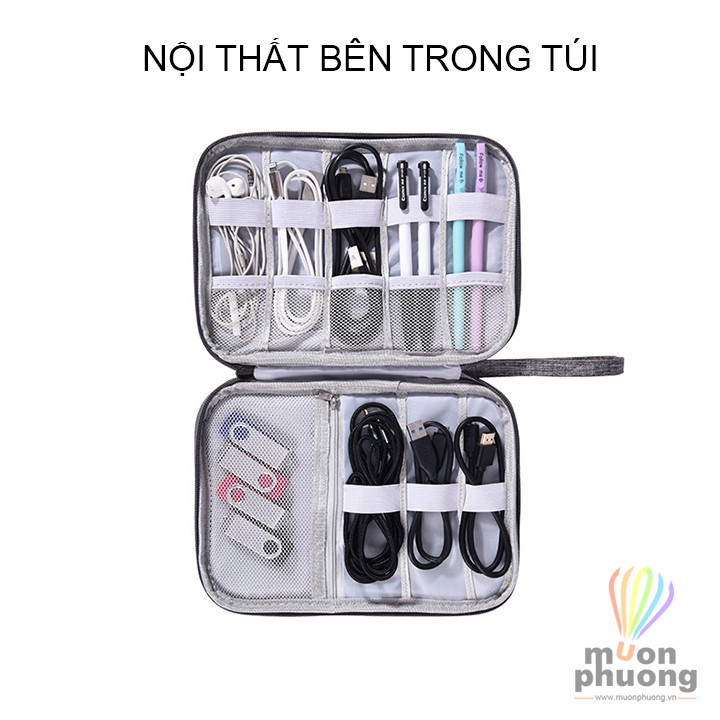 Túi đựng cáp sạc tai nghe pin dự phòng USB - MUÔN PHƯƠNG SHOP