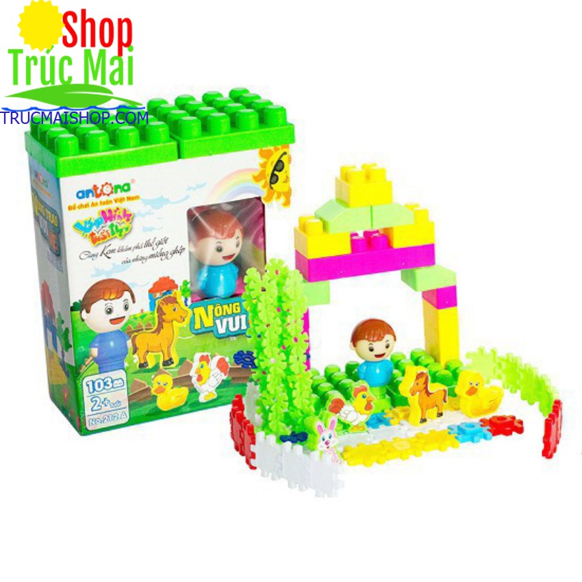 Bộ Đồ Chơi Xếp Hình Nông Trại 103 Chi Tiết Antona