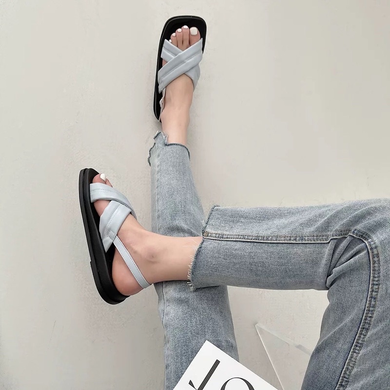 CÓ SẴN  Sandal chéo dây bản to ⭐️⭐️⭐️VIDEO THẬT SHOP TỰ QUAY