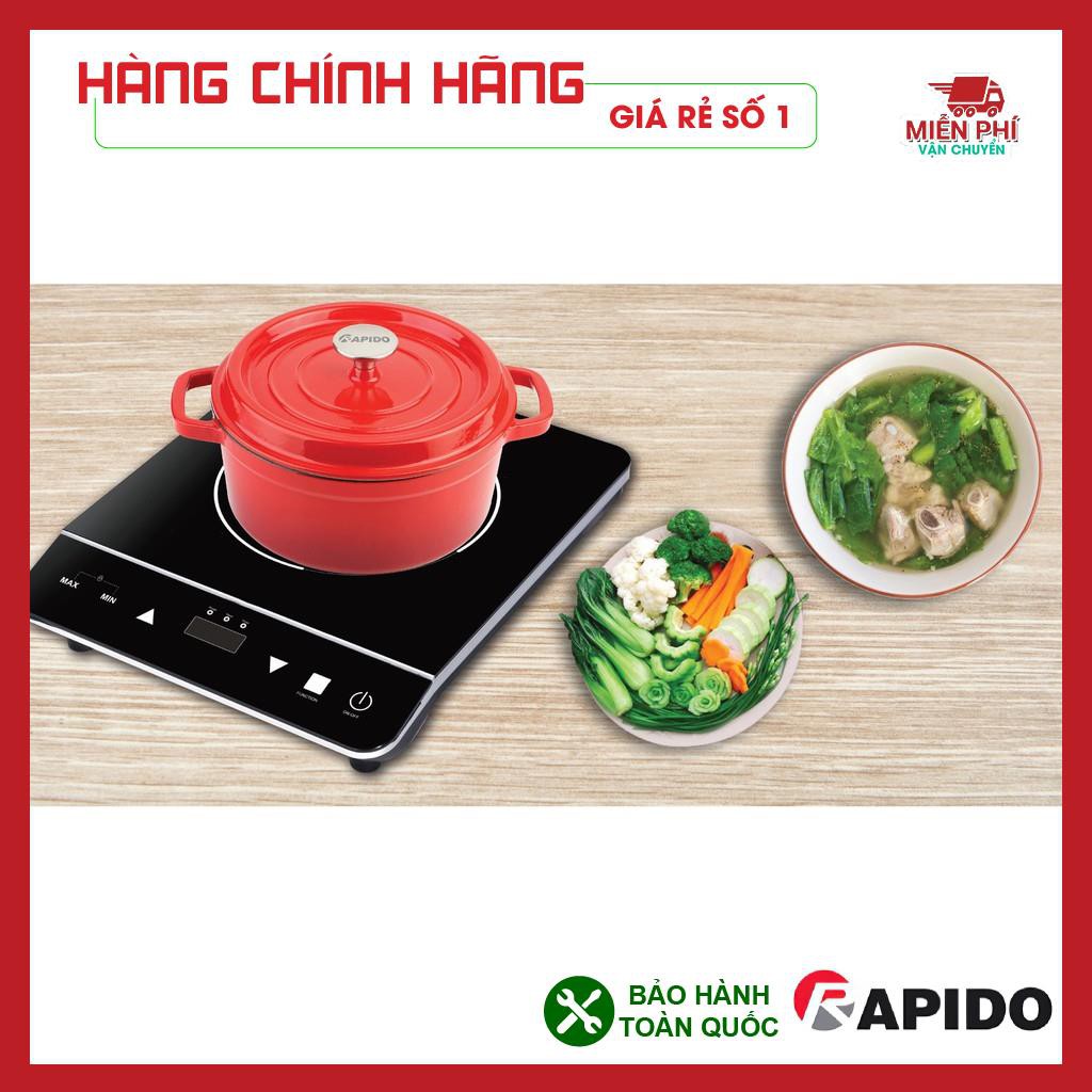 Nồi gang đúc tráng men Rapido, Bộ nồi gang đúc tráng men Rapido, kích cỡ 20, 22, 24cm , dùng cho tất cả các loại bếp.