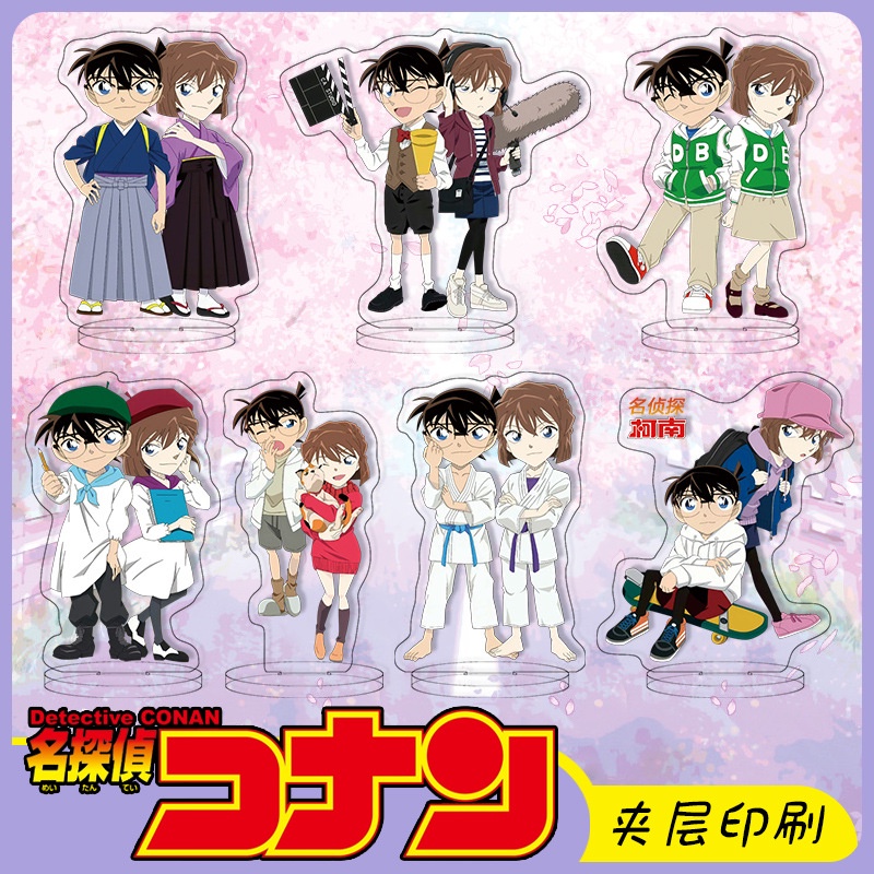 Standee Couple CoAi Thám Tử Lừng Danh tượng acrylic standee anime mica chibi trưng bày mô hình