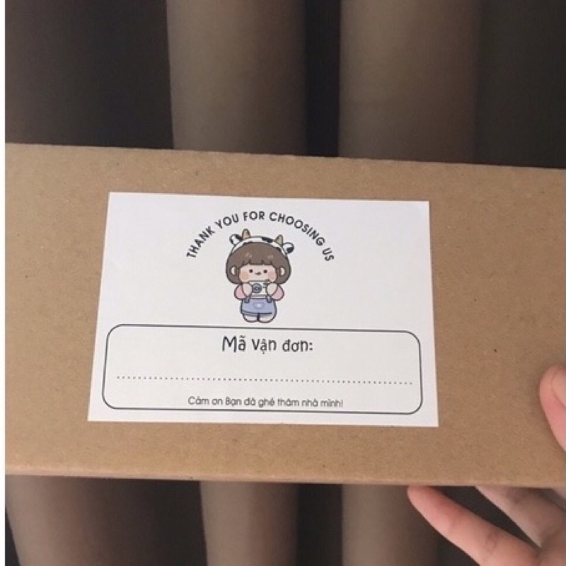 Thanh lý tem dán mã vận đơn cute