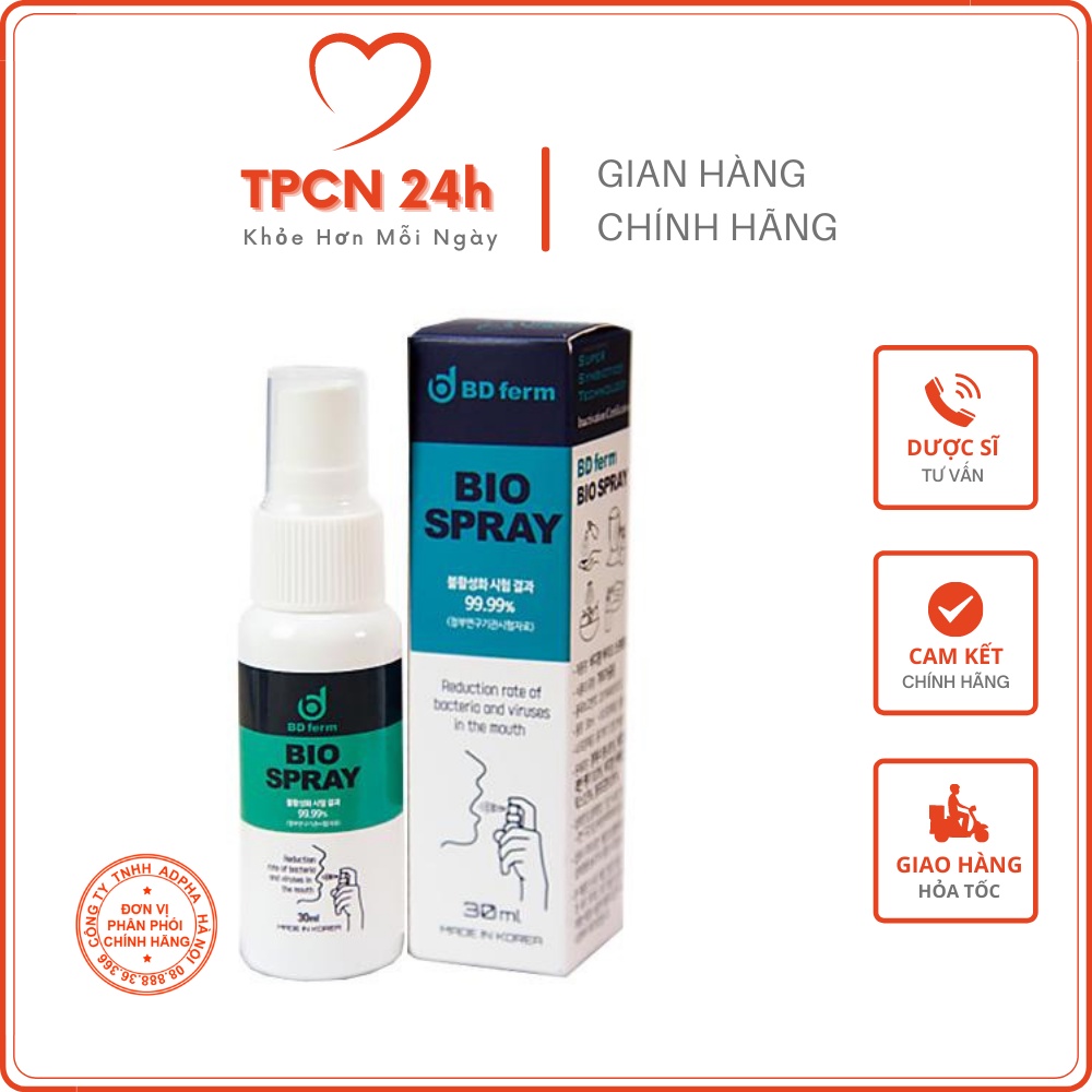 Xịt Họng Sinh Học Bdferm Bio Spray 30ml