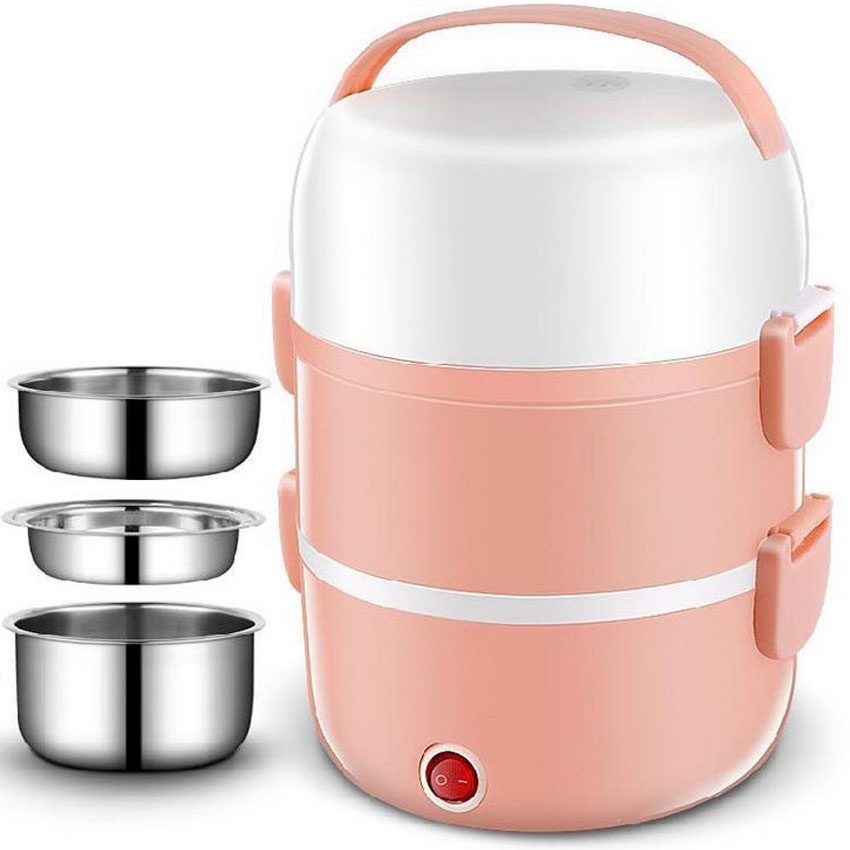 Hộp Cơm Cắm Điện Inox 3 Tầng Đa Năng, Giữ Nhiệt, Nấu Cơm, An Toàn Cho Người Sử Dụng