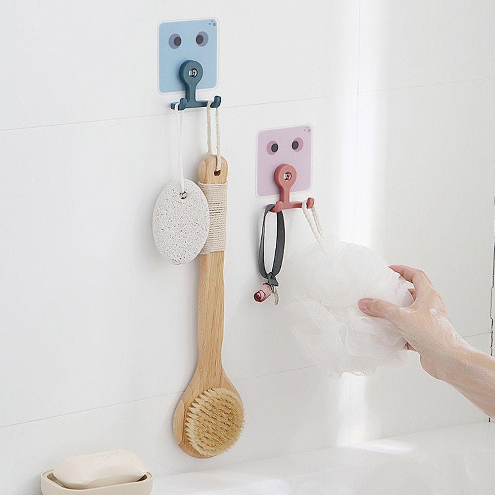 PISTA Set 5 Móc Treo Đồ Dán Tường Bằng Nhựa Không Cần Khoan Lỗ Đa Năng