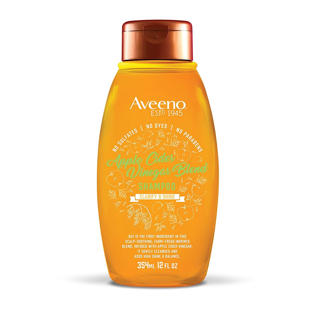 Dầu gội bóng tóc Aveeno Scalp Soothing Apple Cider Vinegar Blend Shampoo 354ml (Mỹ)