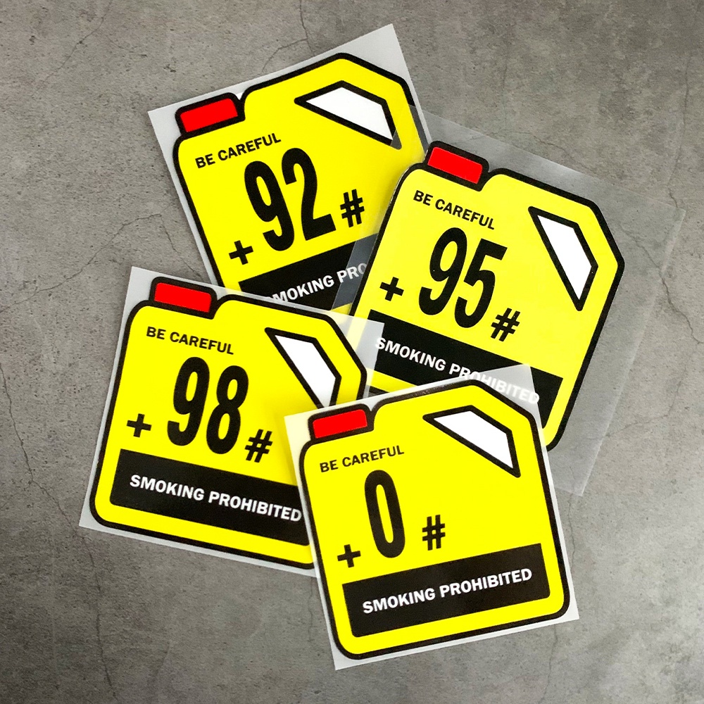 JDM Xe ô tô nhắc nhở Nhãn dán Loại xăng Decal Dễ thương Dán nắp bình xăng