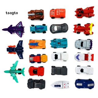 Set 10 mô hình xe biến hình robot mini cho bé