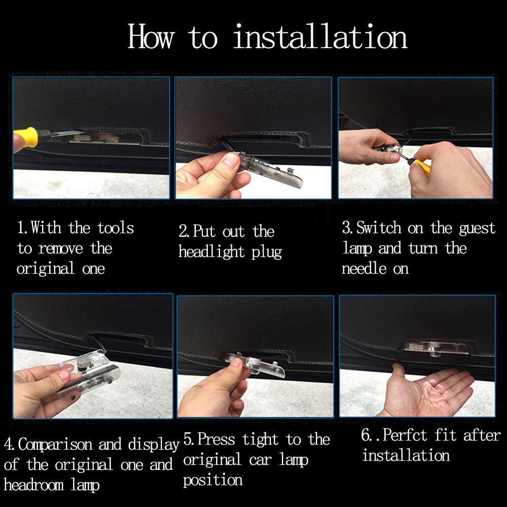 Set 2 Đèn led Chiếu logo hd 3w Thay Thế Chuyên Dụng Cho Cửa Xe Hơi nissan altima armada maxima Tian quest