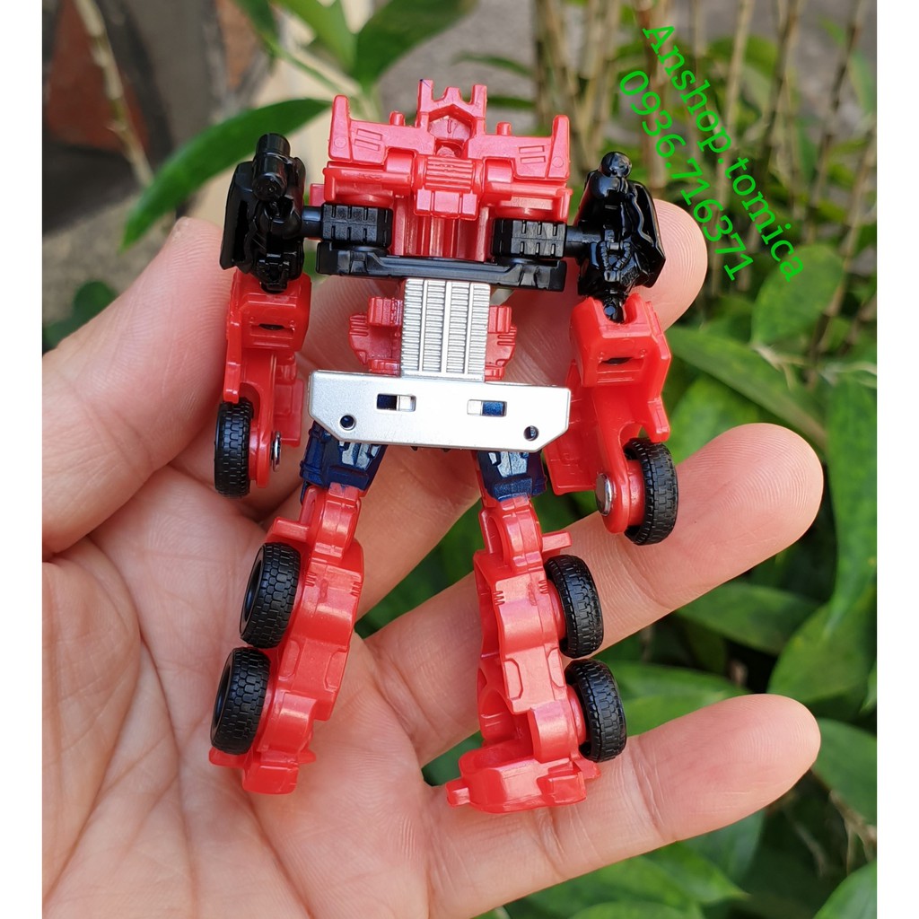 Robot Mini  Biến Hình Xe Tải Màu Đỏ Trasformer Hasbro