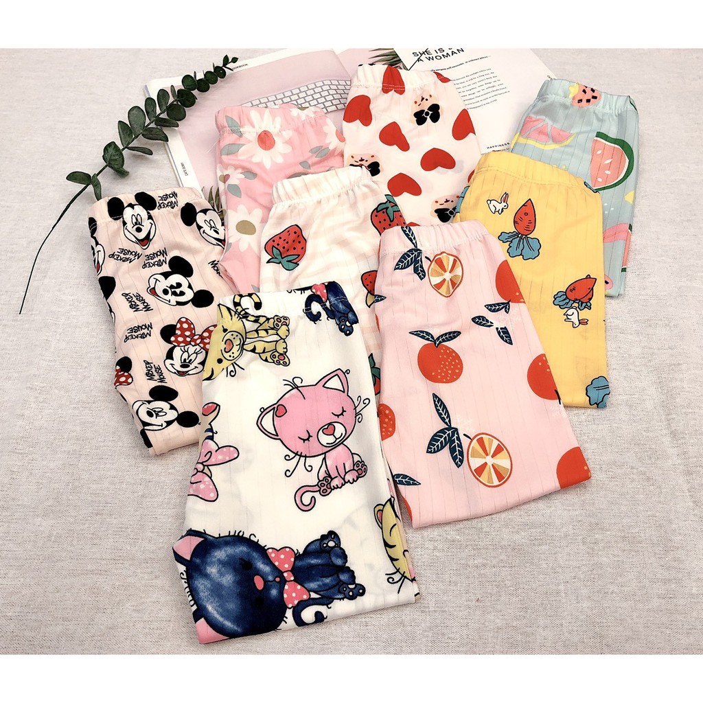 Combo 10 quần bozip dài xuất dư cho bé