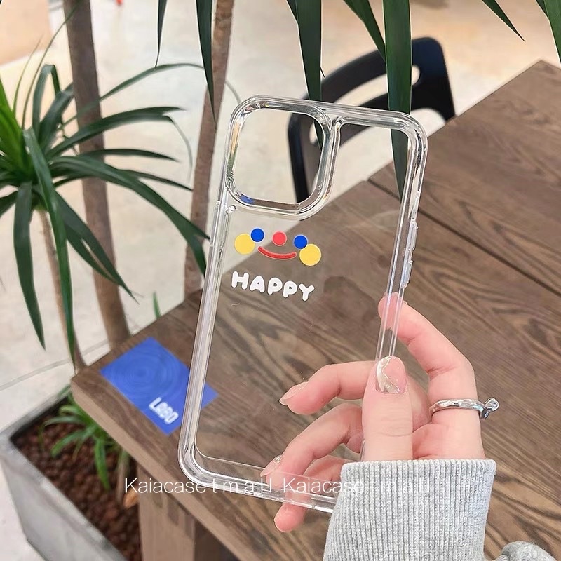 (SIÊU RẺ) Ốp lưng iphone trong siêu dày chống va đập mặt cười happy 7plus/8/8plus/x/xr/xs/11/12/13/pro/max/plus/promax