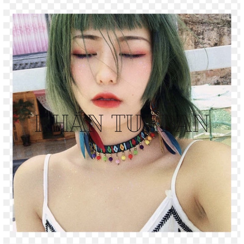 Choker boho hạt nhiều màu - choker thổ cẩm