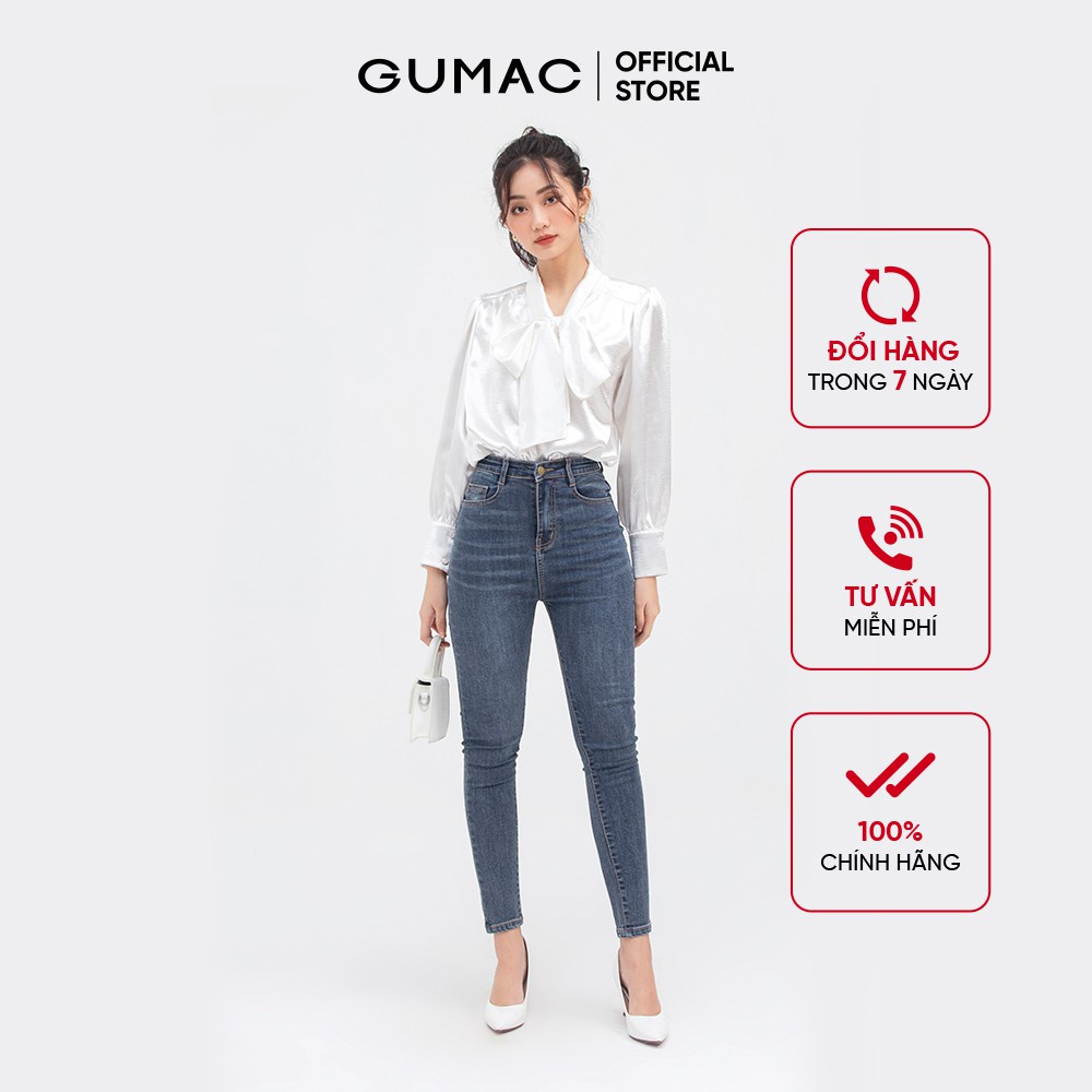 [Mã WABRGUM giảm 10% tối đa 30K đơn 99K] Quần jeans nữ skinny GUMAC dáng bó QJC05016