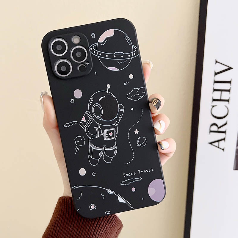 Ốp Điện Thoại Silicon Mềm Hình Phi Hành Gia Cho iPhone 13 Pro Max 12 11 Pro Max Mini X XR XS Max 8 7 6 6s Plus