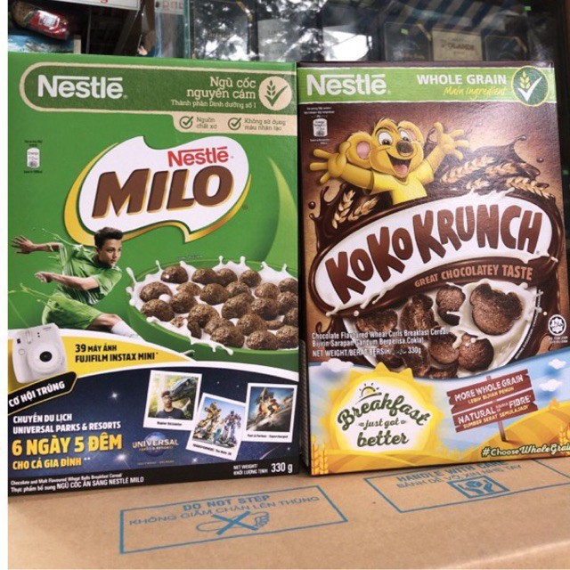 [Beman123]  Bánh Ăn Sáng Milo/ Koko Krunch Nestle Hộp 330G