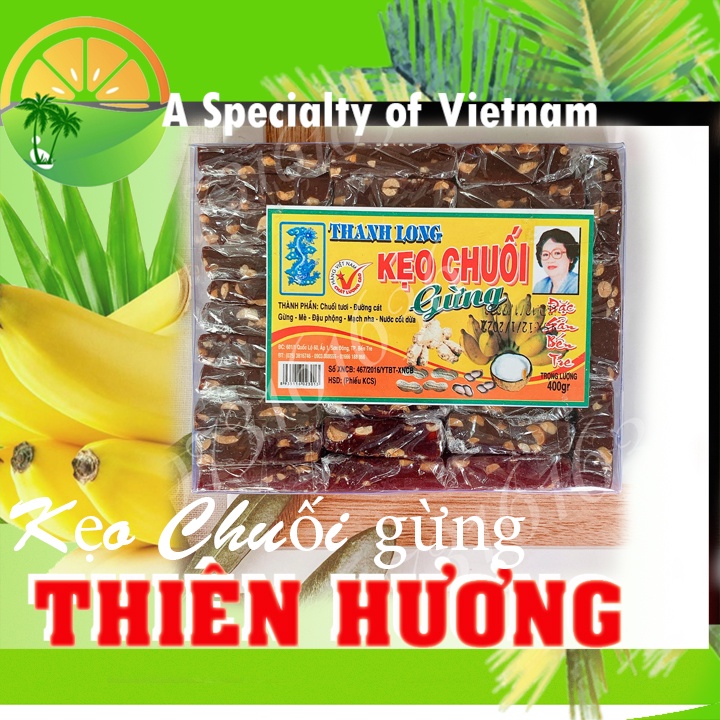 Kẹo chuối gừng đậu phộng Thanh Long