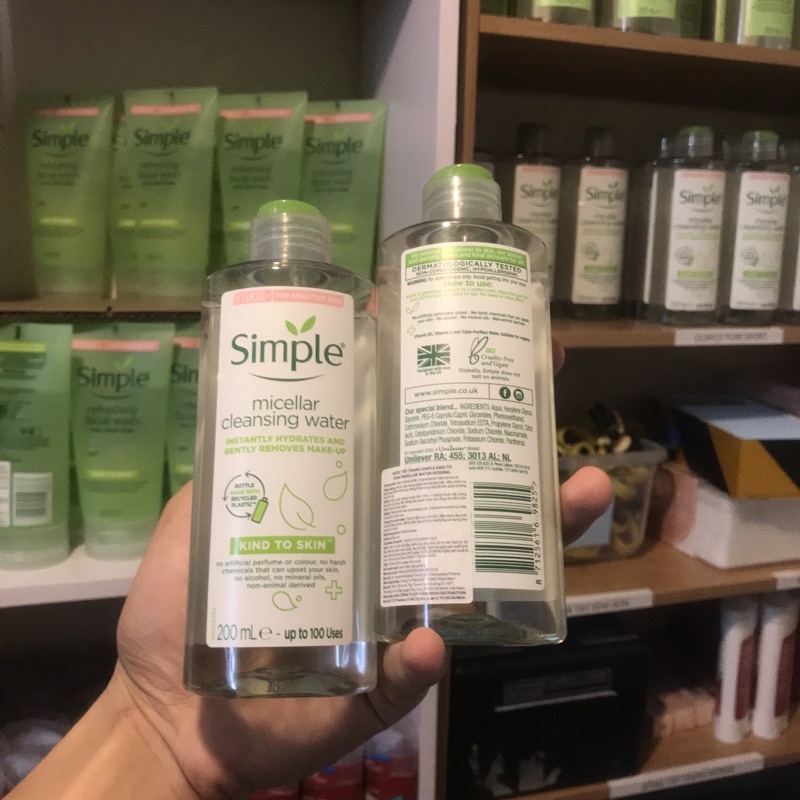 [AUTH] Nước Tẩy Trang Simple Micellar Cleansing Water Kin To Skin 200ml