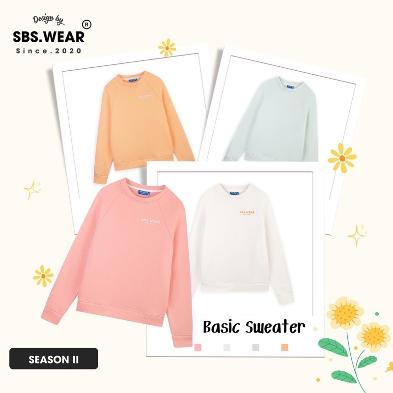 [ Áo Nỉ - 4 Màu ] BASIC SWEATER SBS