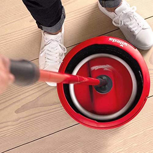 Cây lau nhà VILEDA Spin &amp; Clean đầu lau đĩa tròn, xô giặt xoay 360 độ nhập khẩu Đức