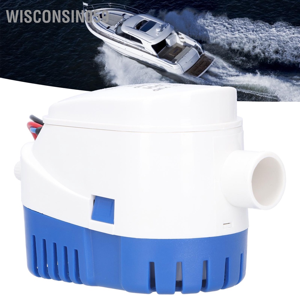 [Hàng Sẵn] Máy bơm chìm Bilge Điện nước tự động Phụ kiện ABS cho Hệ thống thoát【Wisconsin059】