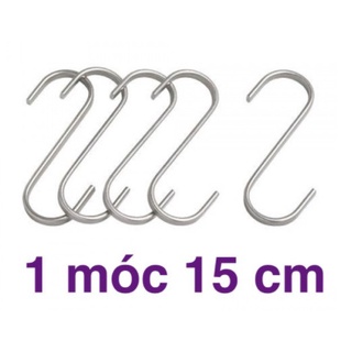 Combo 10 móc trêo chữ s 15 cm inox không rỉ