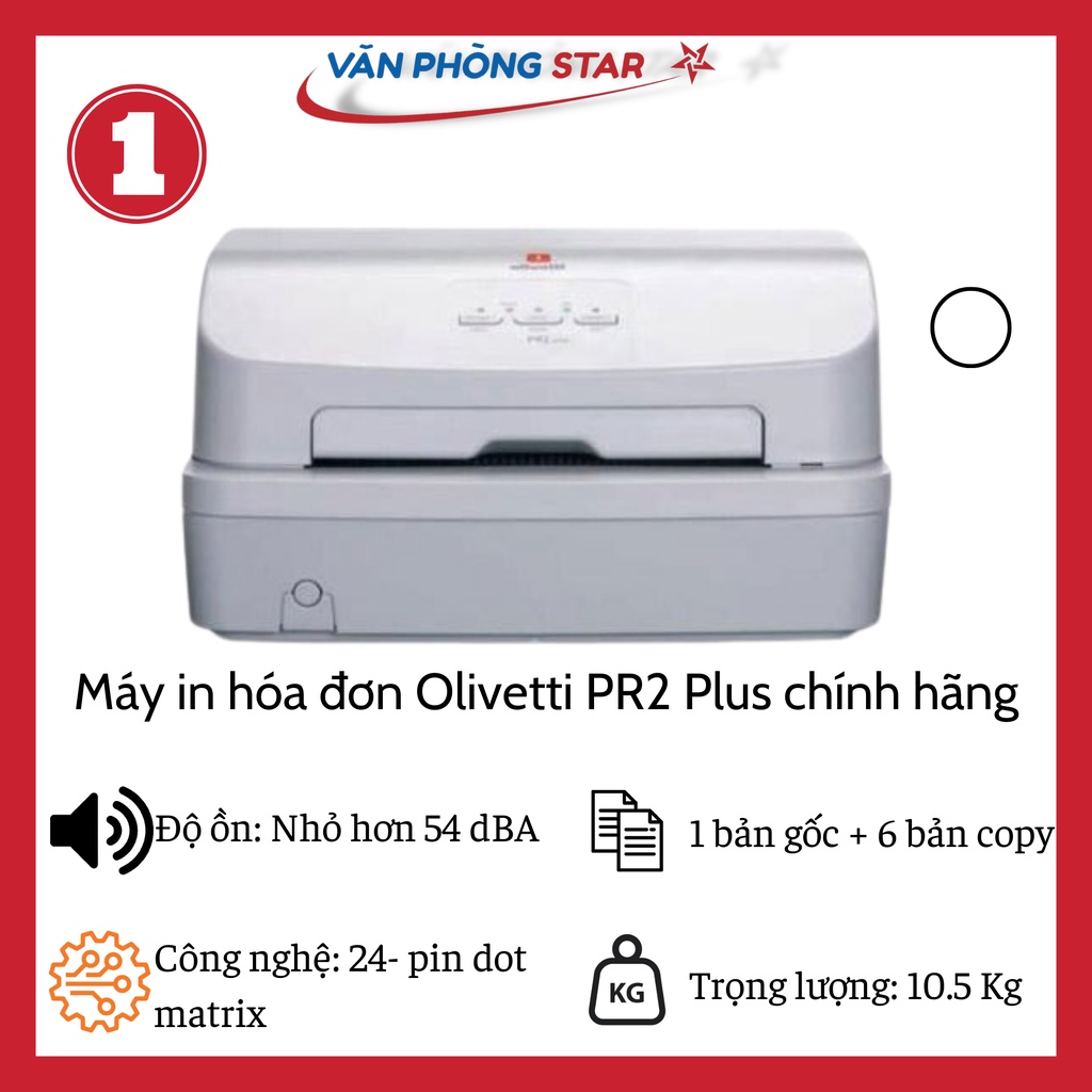 Máy in hóa đơn Olivetti PR2 Plus chính hãng - in hóa đơn, in sổ tiết kiệm, in bằng tốt nghiệp