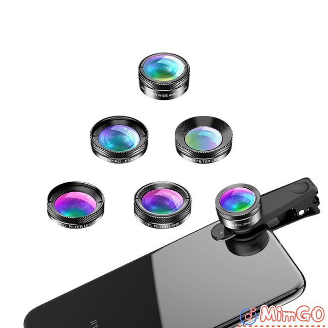 Starlight Set Universal External Mobile Phone Lens Angle Polarized Extended Fisheye 6-in-1 Macro Wide