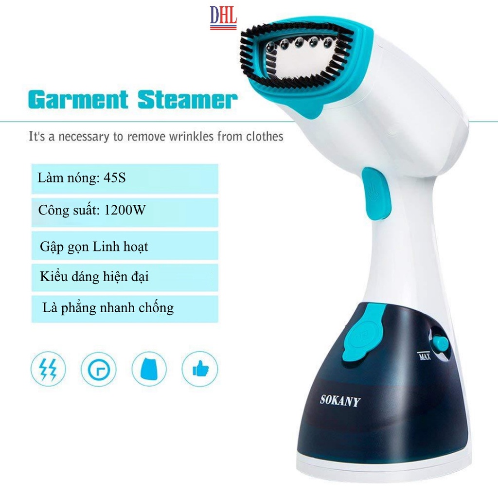 Bàn là hơi nước cầm tay SOKANY AJ-2205 công suất 1200W, mẫu mới 2023 chính hãng