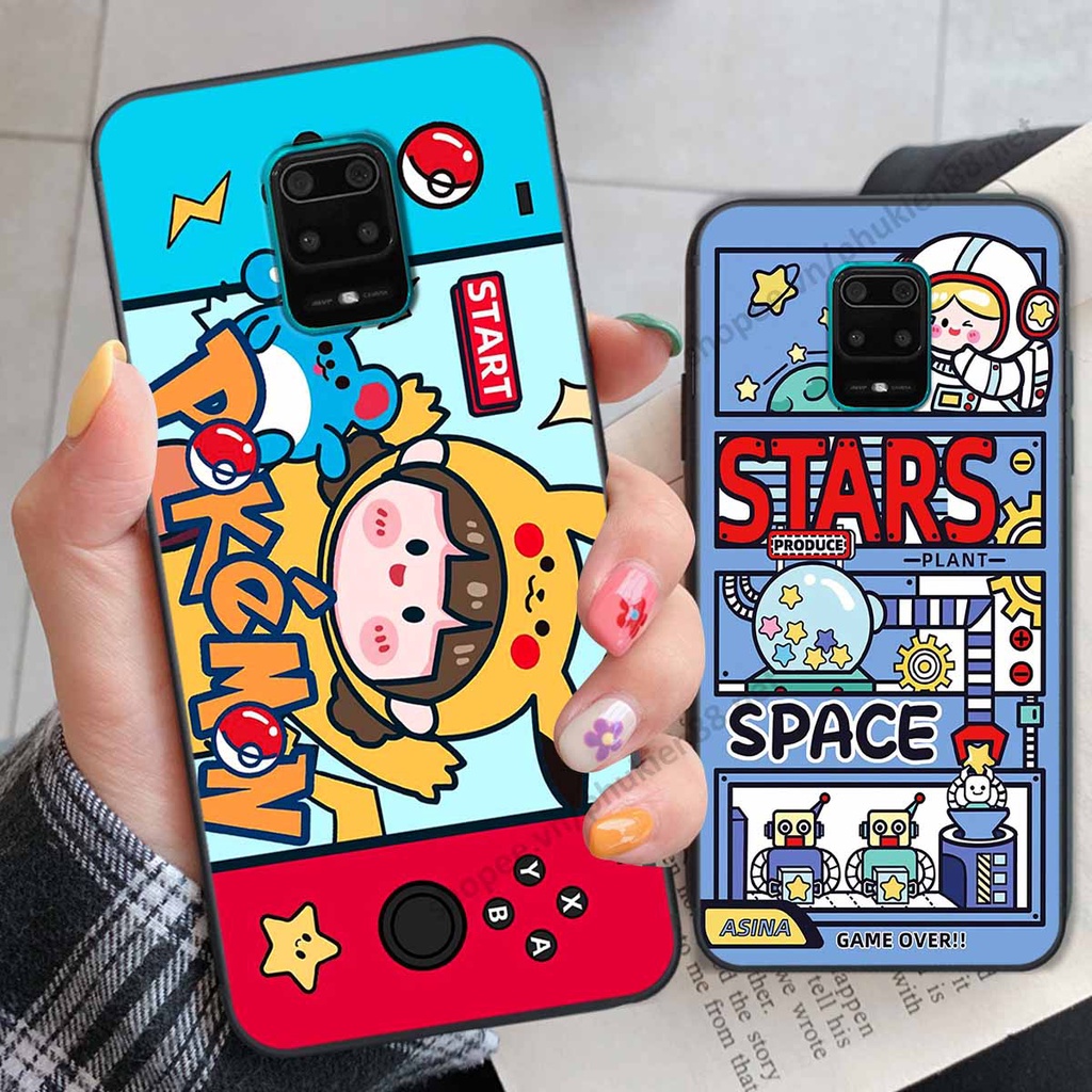Ốp lưng Xiaomi Redmi Note 9 / Redmi Note 9s / Redmi Note 9 Pro hình phi hành gia, roro jump, điện tử dễ thương - Giá rẻ