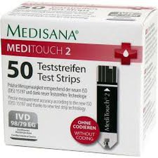 Que thử đường huyết Medisana Meditouch2 hộp 50 test