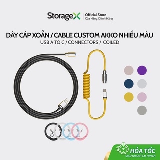 [Chính Hãng] Dây cáp custom AKKO , dây cáp xoắn coiled cable nhiều màu sắc