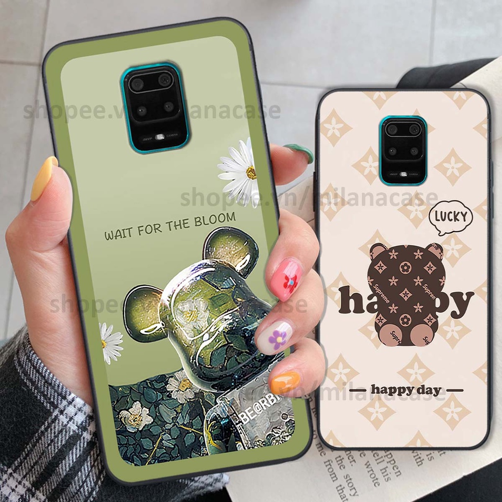 Ốp Xiaomi Redmi Note 9 / Note9s / Note 9 Pro gấu be@rBrick gấu Teddy Kaws siêu đẹp, phong cách, cá tính