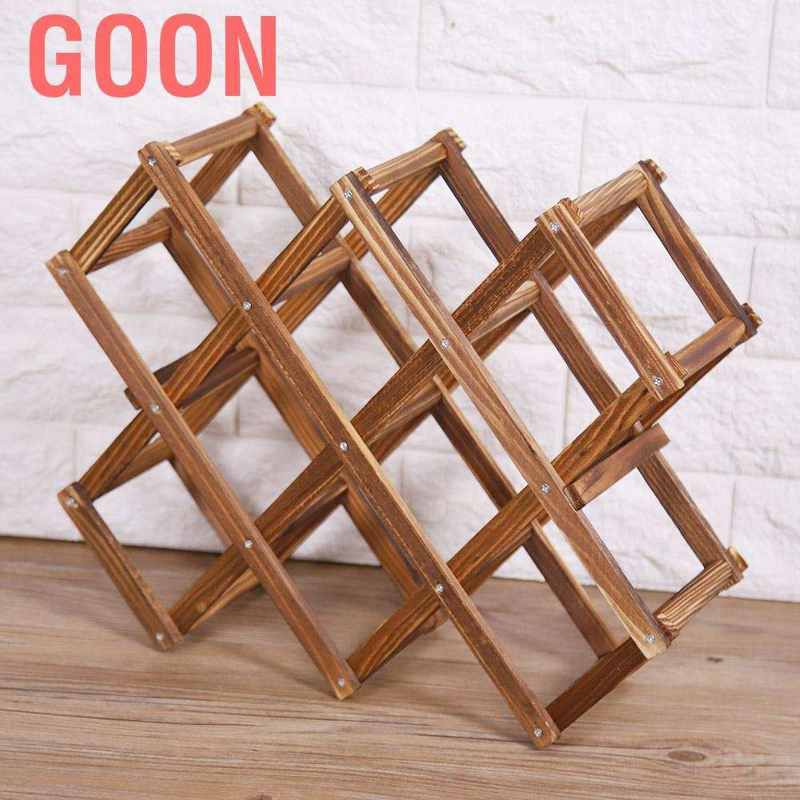 GOON kệ gỗ Treo Chai Rượu 10 Ngăn Tiện Lợi