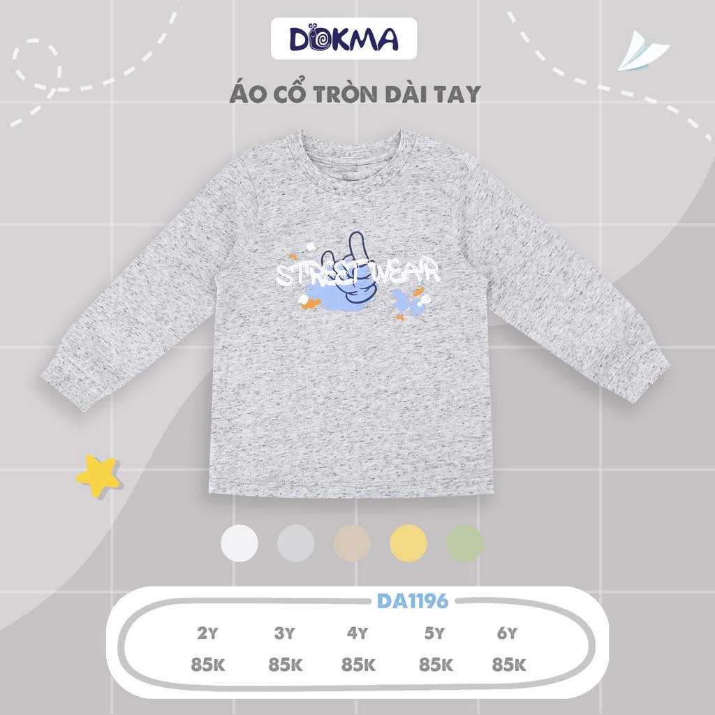 Áo dài tay bé trai Dokma