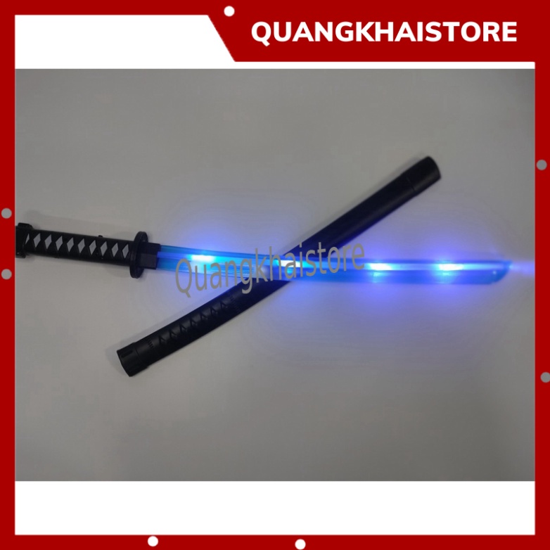 Đồ chơi kiếm nhựa Katana - Đồ chơi kiếm nhựa phát sáng katana nhựa có đèn và âm thanh có tặng kèm pin