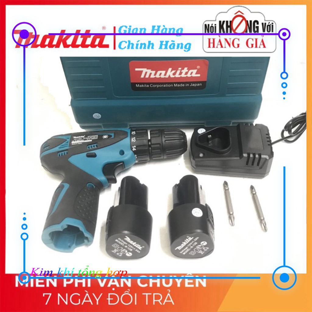 [NHẬP KHẨU] MÁY KHOAN VÀ VẶN VÍT MAKITA DF330DWE 12V - 2 PIN - TẶNG 2 MŨI BẮT VÍT - SẠC CỐC [CAM KẾT CHÍNH HÃNG]