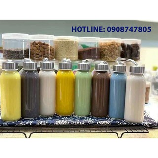 Combo 5 chai thủy tinh 300ml có dây xách