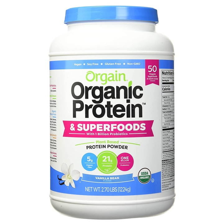 Bột Protein hữu cơ Orgain Organic Protein &amp; Superfoods hương Vanilla 1224g