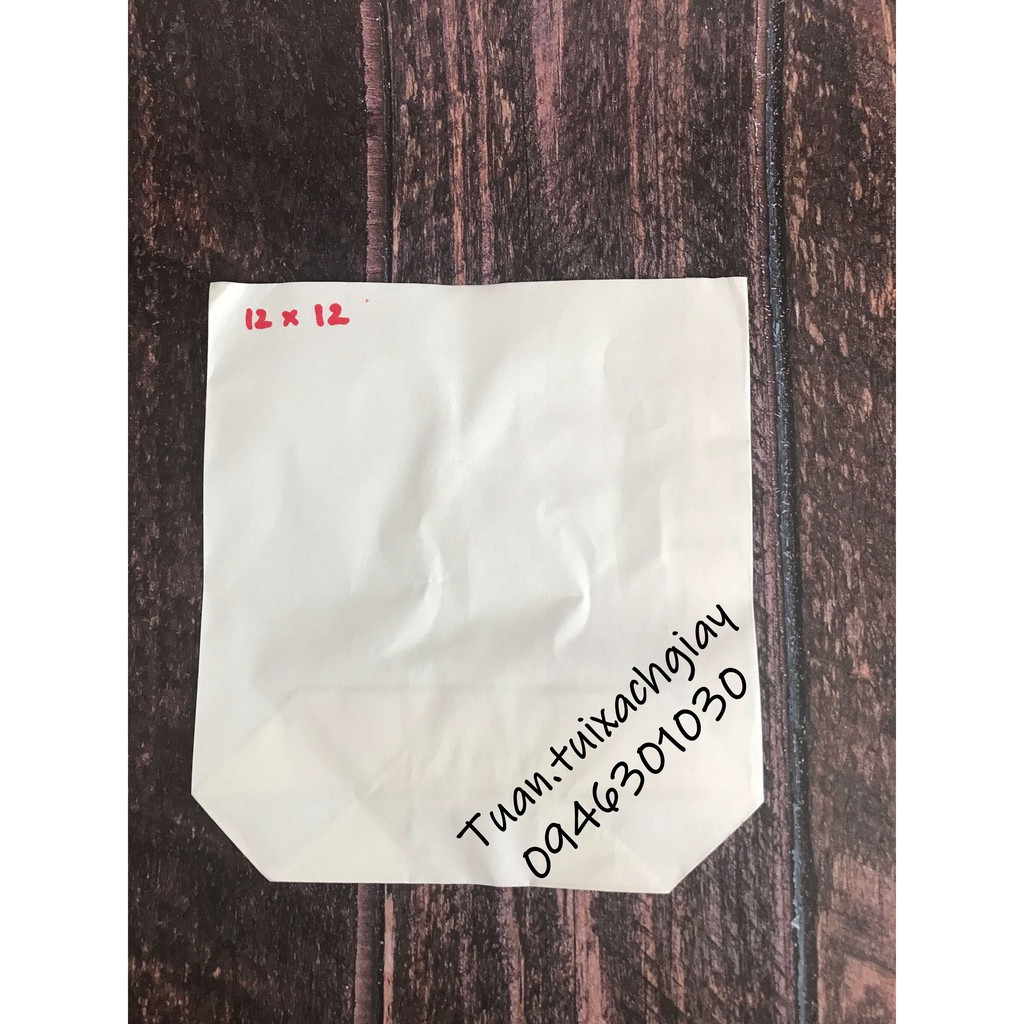 100 cái túi giấy trắng 12x12