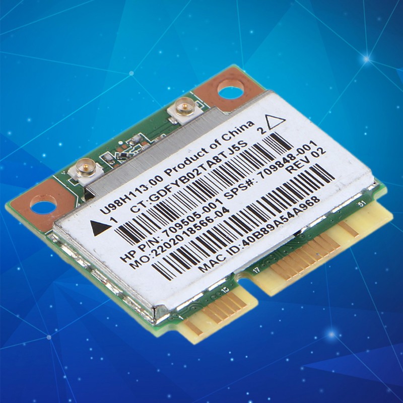 Card Không Dây Rtl8188Ee Mini Pcie 2.4 Ghz 802.11 B / G / N 04w3808 709848-001