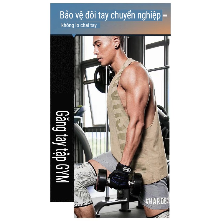 [P2] Găng tay thể thao tập Gym, Bao Tay Thể Thao, có quấn cổ tay trợ lực, chất vải dày dặn siêu bền