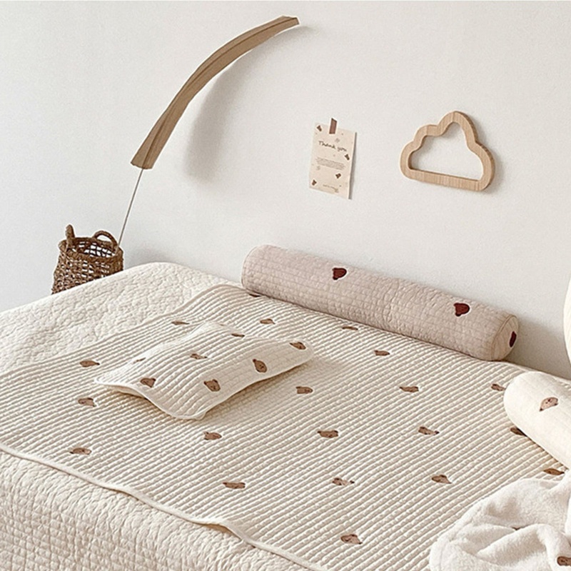 Khăn Cotton Thấm Hút Mồ Hôi Thoáng Khí Chống Bụi Thêu Hình Dễ Thương Cho Bé Sơ Sinh